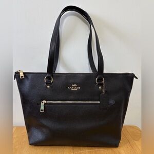 Coach Black Leather Gallery Tote